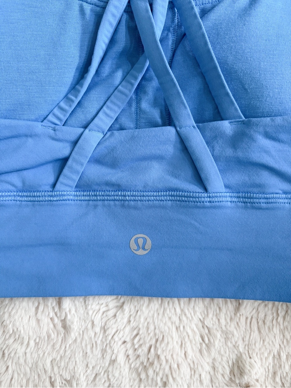 Lululemon Energy Longline Bra Blue Medium Support Size 2 fits like XS - Picture 4 of 5